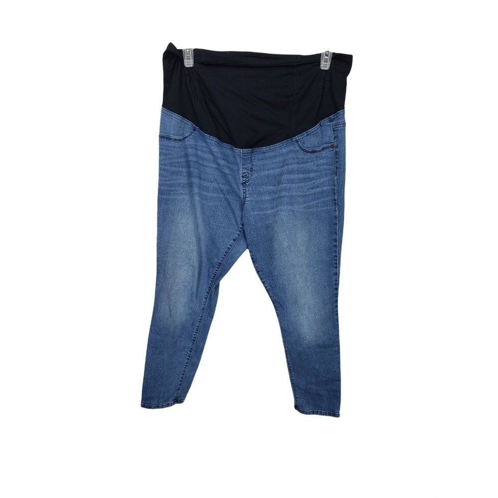 Isabel Maternity Ingrid & Isabel Jeggings size 16 straight leg denim blue jeans